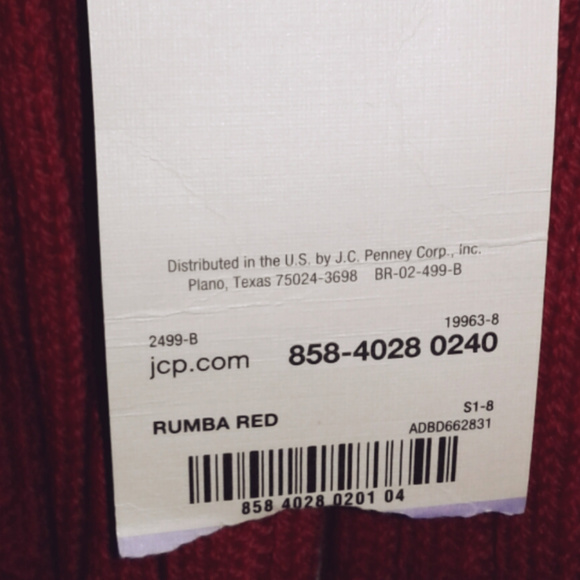 St Johns Bay Red Zippered Cable Knit Sweater - Picture 4 of 6